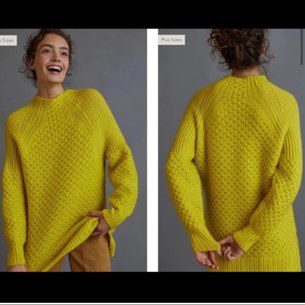 Anthropologie Bia Mock Tunic Sweater